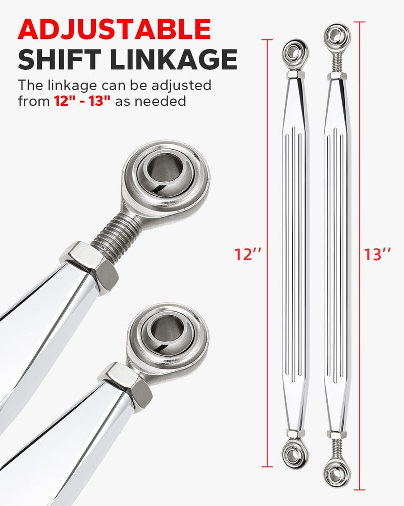 Amazicha Chrome Shift Linkage Compatible for Harley Davidson Softail Dyna Road King Electra Glide Street Glide Touring 1980-2024 - Image 5
